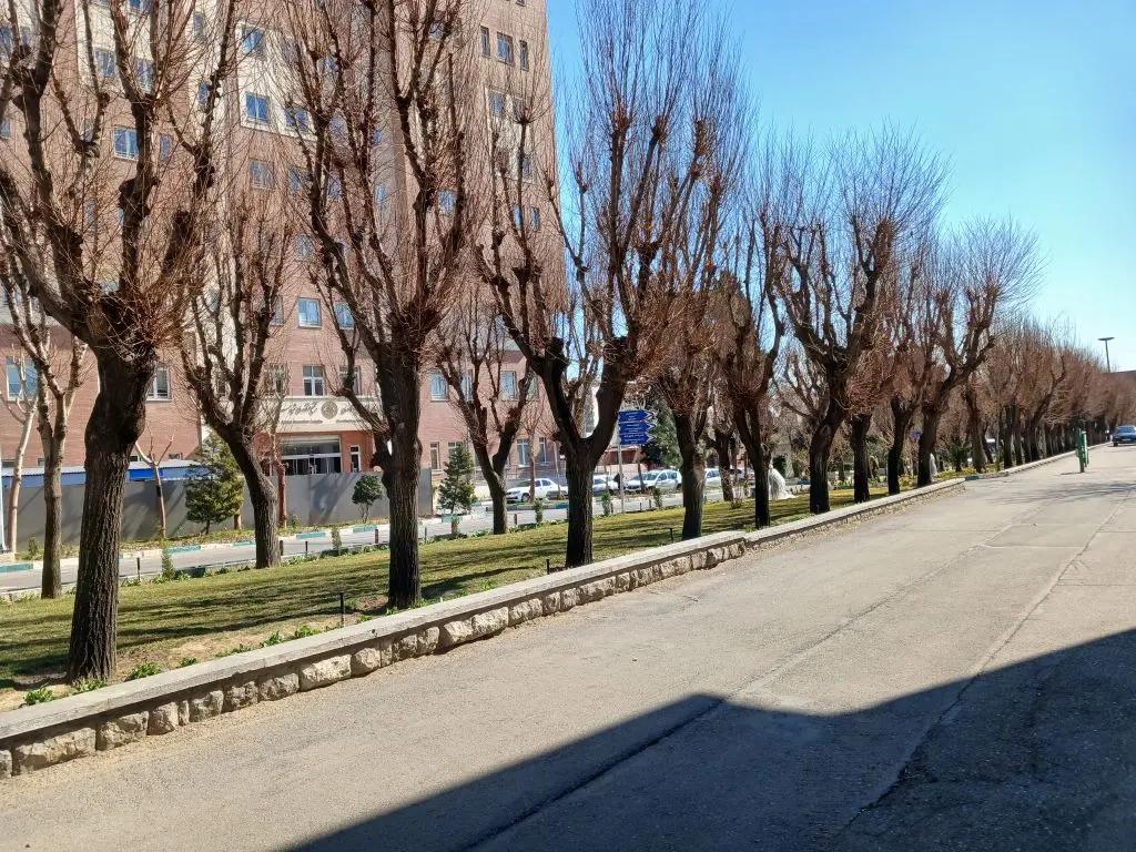 Interior view of a modern Sharif University building.